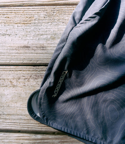 Trailcoast Rip Tide Trunks - Dark Topo Pattern