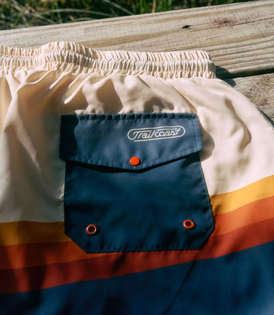 Trailcoast Volley Trunks - Retro Stripes