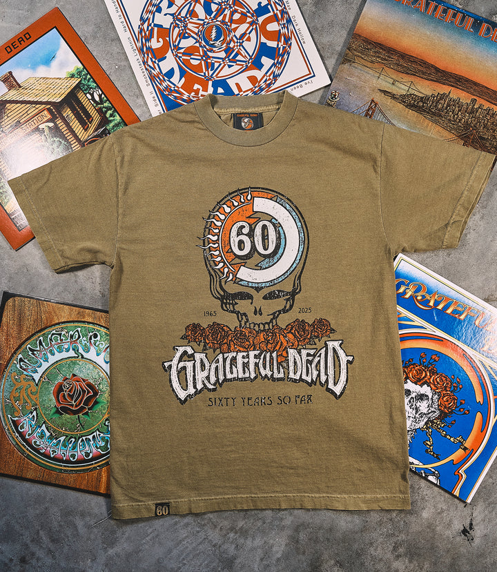 Grateful Dead 60 Years So Far Vintage Tee (60th Anniversary Edition)