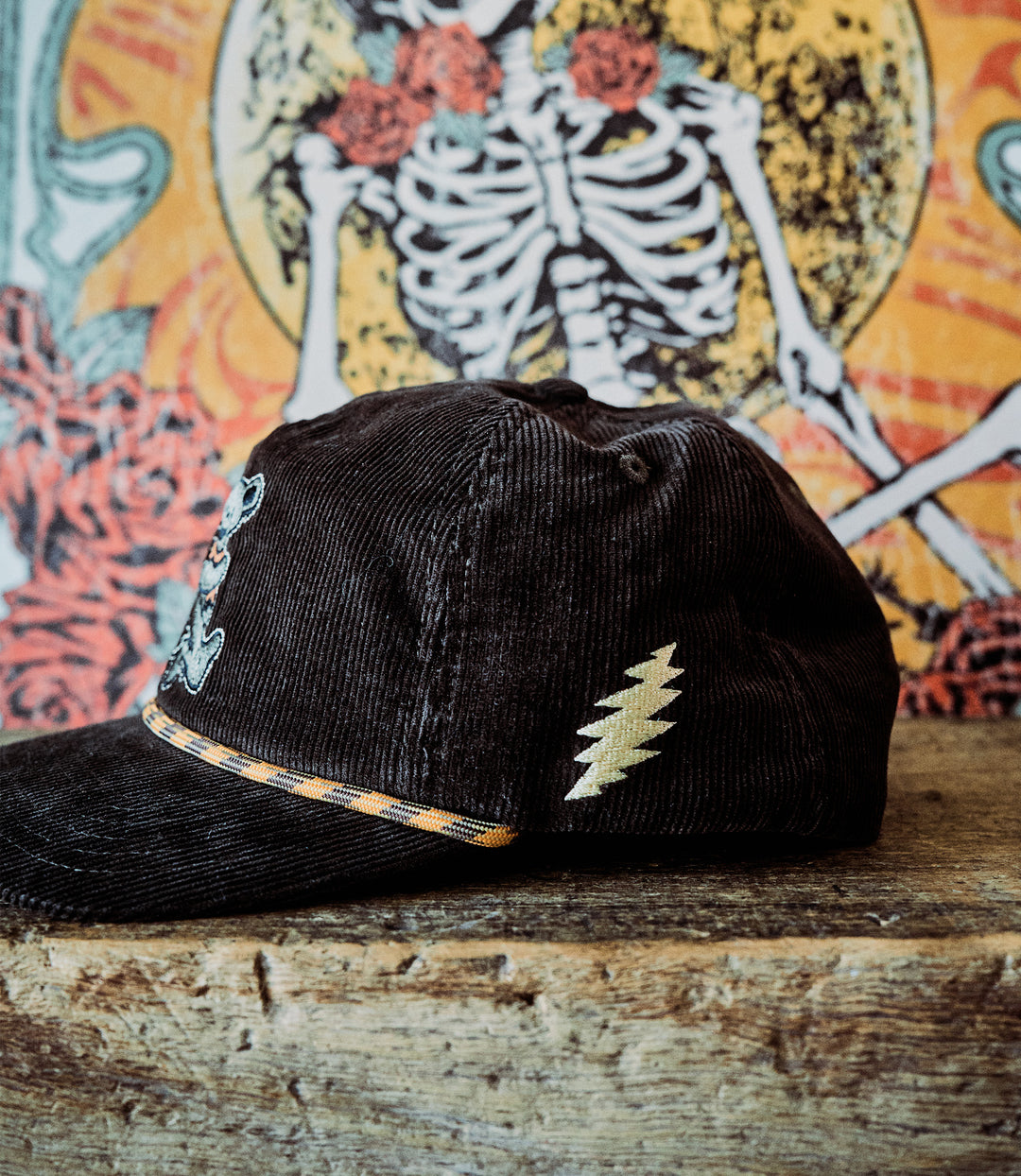 Grateful Dead Dancing Bear Corduroy Snapback (60th Anniversary Edition)