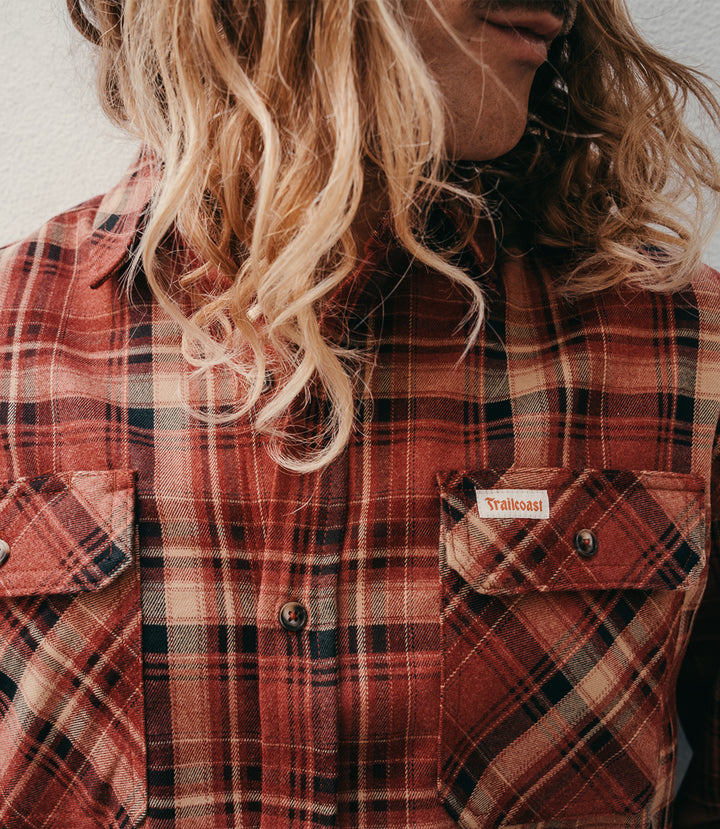 Trailcoast Bradley Flannel - Ember Plaid