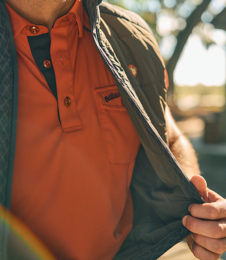 Outlaw TOUR Polo V2 - Georgia Red &amp; Black