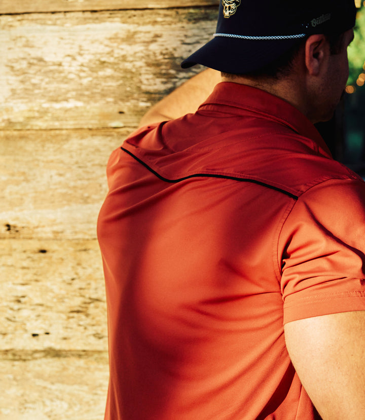 Outlaw TOUR Polo V2 - Georgia Red &amp; Black
