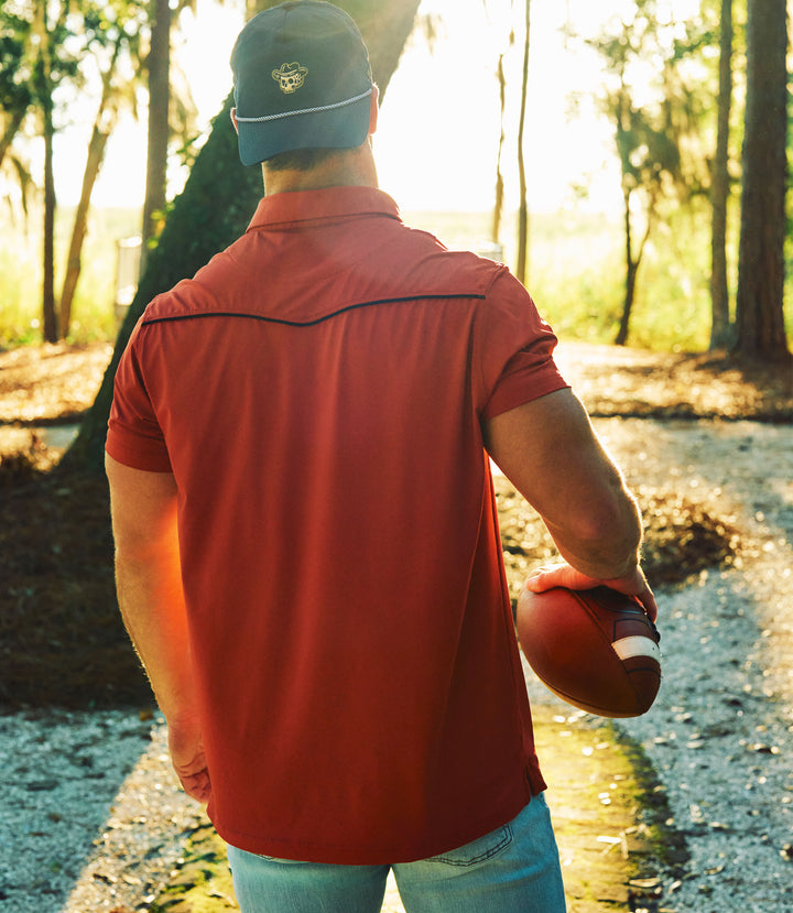 Outlaw TOUR Polo V2 - Georgia Red &amp; Black