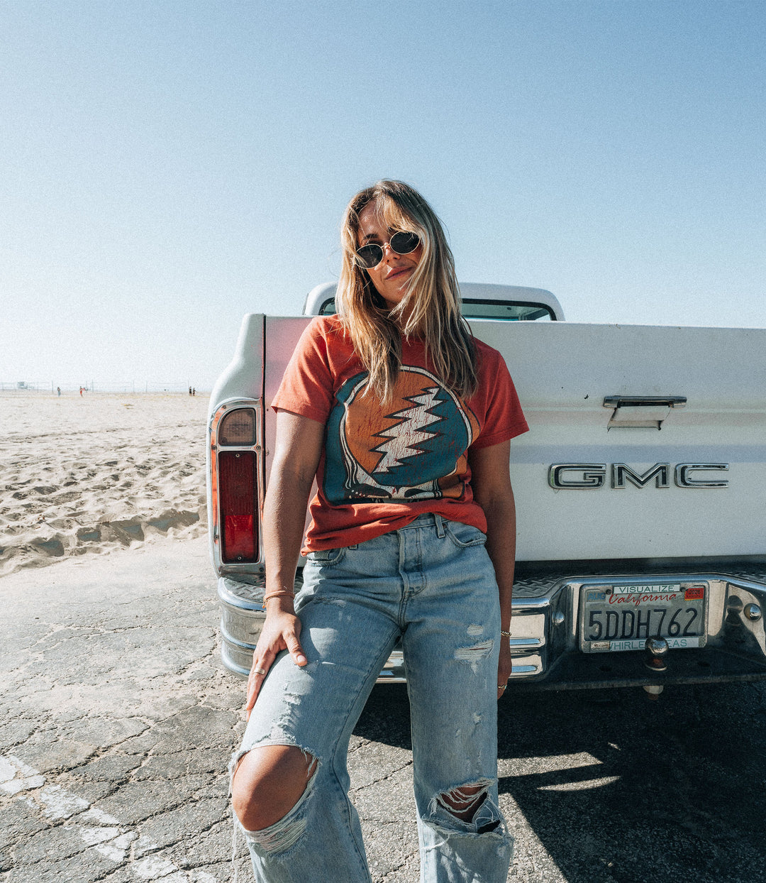 Grateful Dead Amber Steal Your Face Tee
