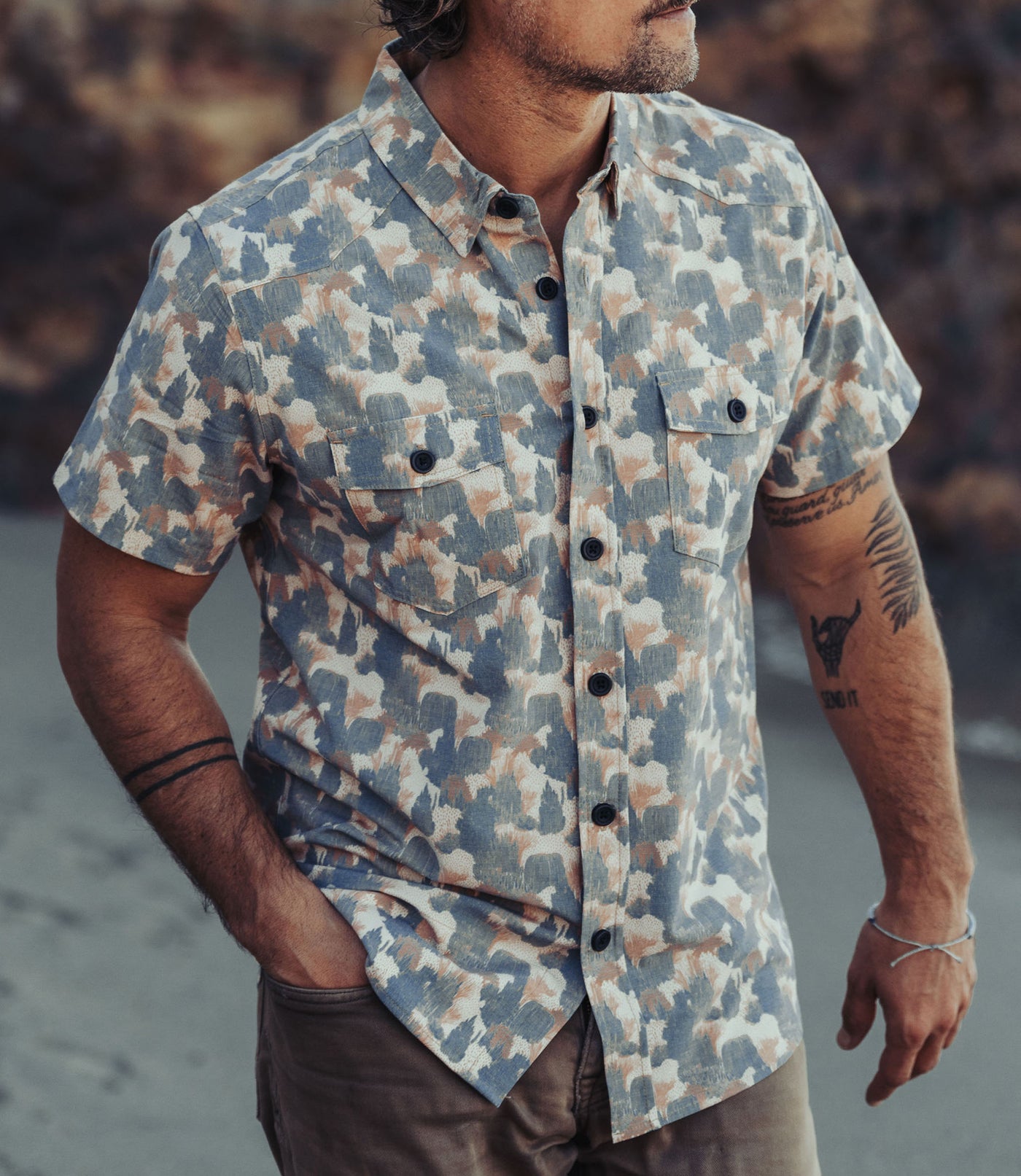 Higuera V2 Button Up Western Shirt - Mesa