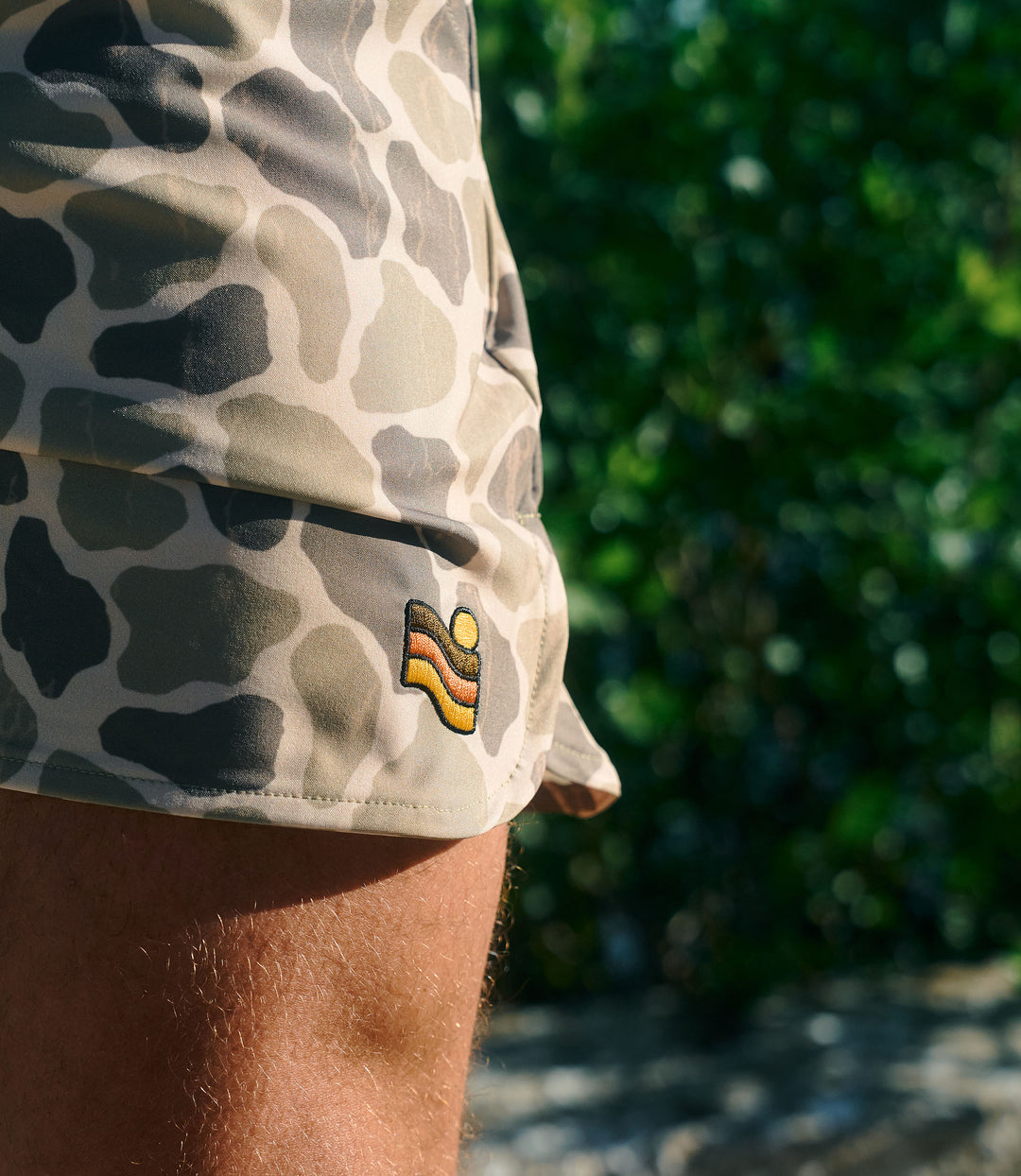 Trailcoast RipTide Trunks - Marsh Camouflage Pattern