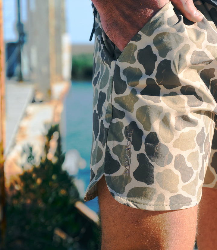Trailcoast RipTide Trunks - Marsh Camouflage Pattern