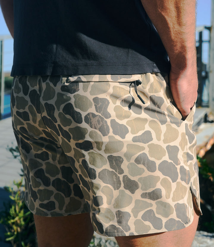 Trailcoast RipTide Trunks - Marsh Camouflage Pattern