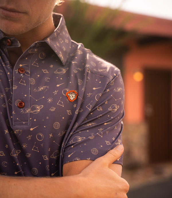 Outlaw Tour Polo - Mauve Cosmos Pattern
