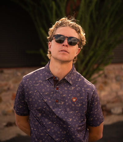 Outlaw Tour Polo - Mauve Cosmos Pattern