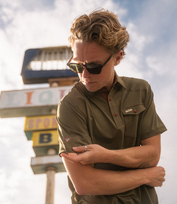 Outlaw TOUR Pocket Polo - Olive '25 Season