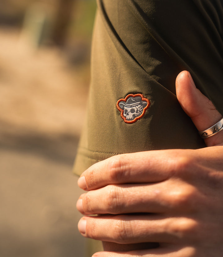 Outlaw TOUR Pocket Polo - Olive &