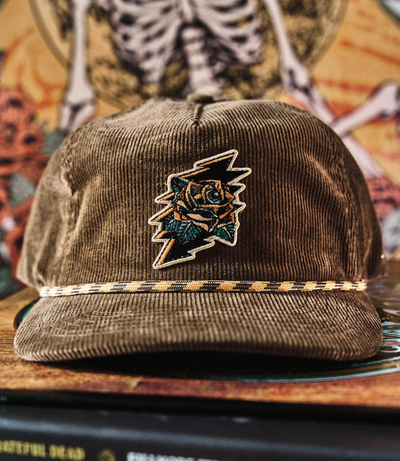 Grateful Dead Rose Bolt Corduroy Snapback