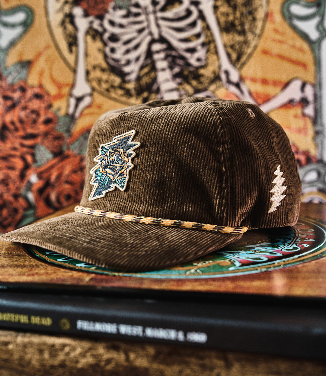 Grateful Dead Rose Bolt Corduroy Snapback (60th Anniversary Edition)