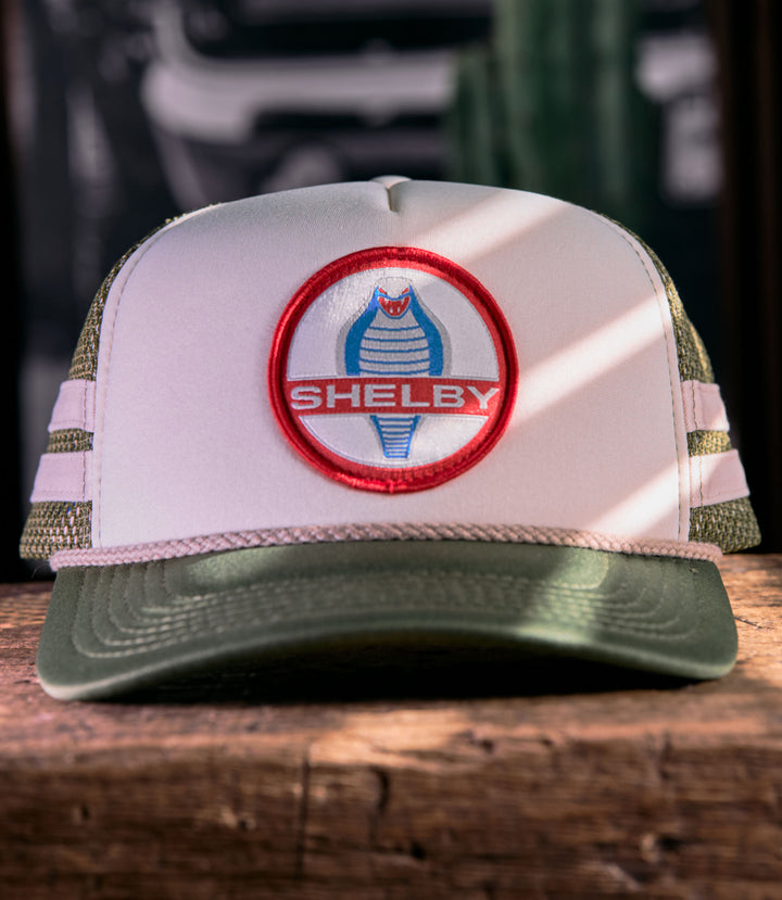 Shelby Striped Foam Trucker - Dark highlands Green