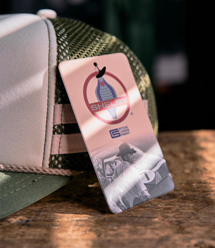 Shelby Striped Foam Trucker - Dark highlands Green