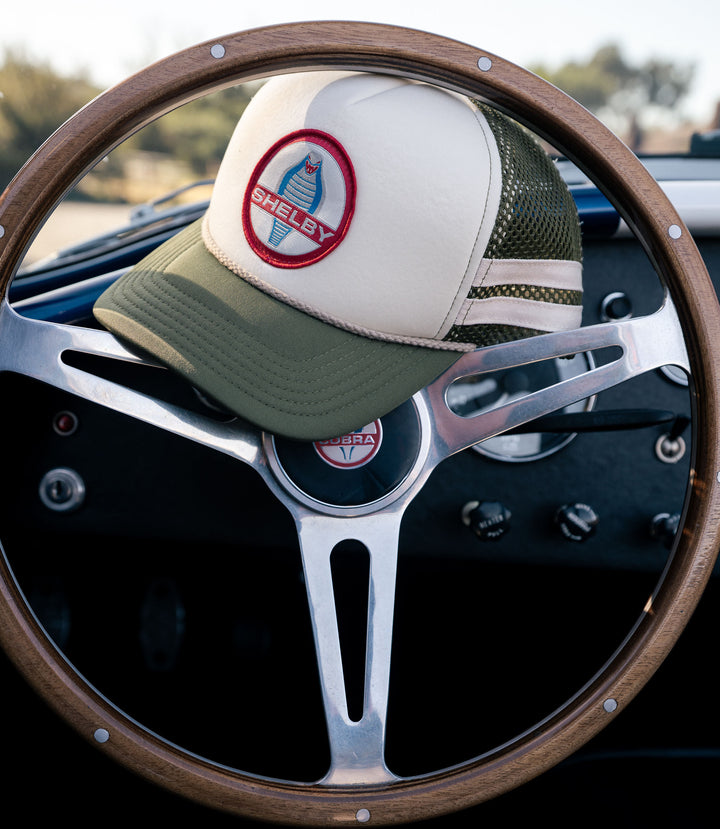 Shelby Striped Foam Trucker - Dark highlands Green