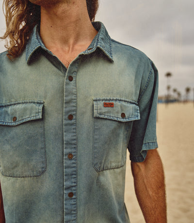 Astral Washed Denim Snap Shirt