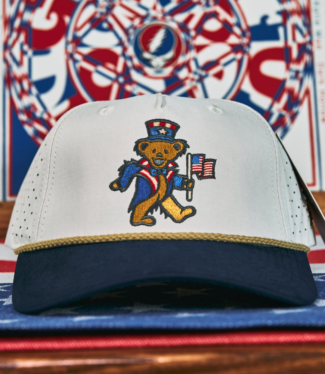 Grateful Dead USA Bear Jamridge Snapback (60th Anniversary Edition