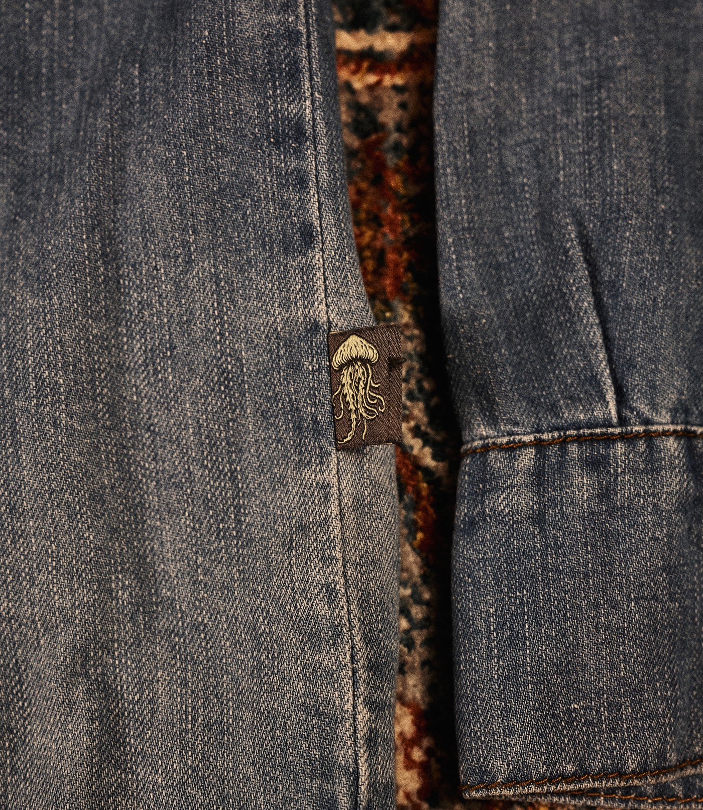 Western Moth Selvedge Denim Snap Shirt