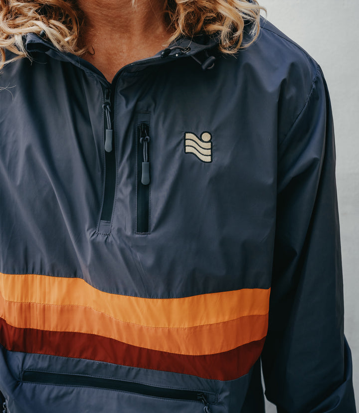 Trailcoast ATLAS™ Lightweight Rain Jacket - Retro Striped