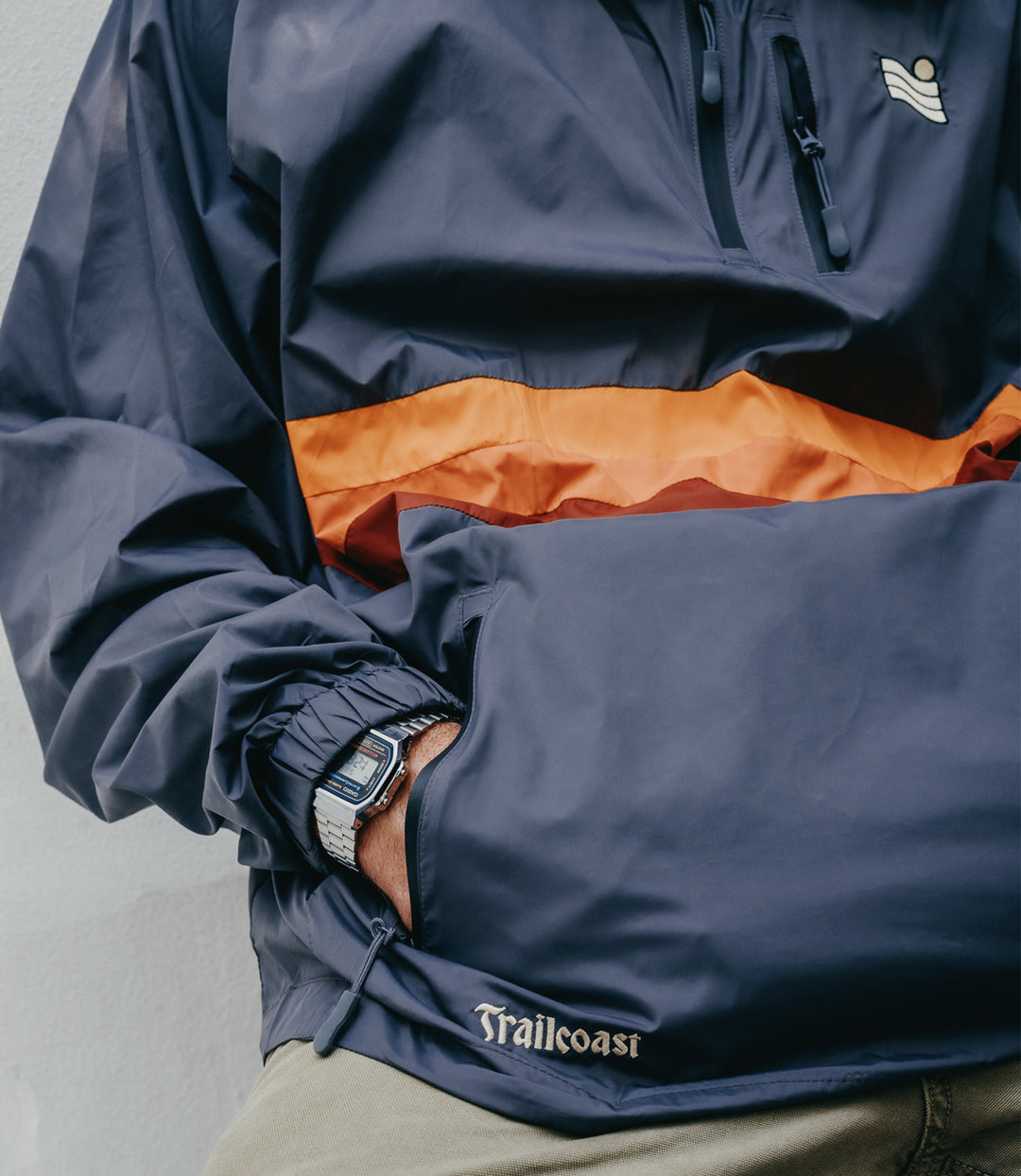 Trailcoast ATLAS™ Lightweight Rain Jacket - Retro Striped