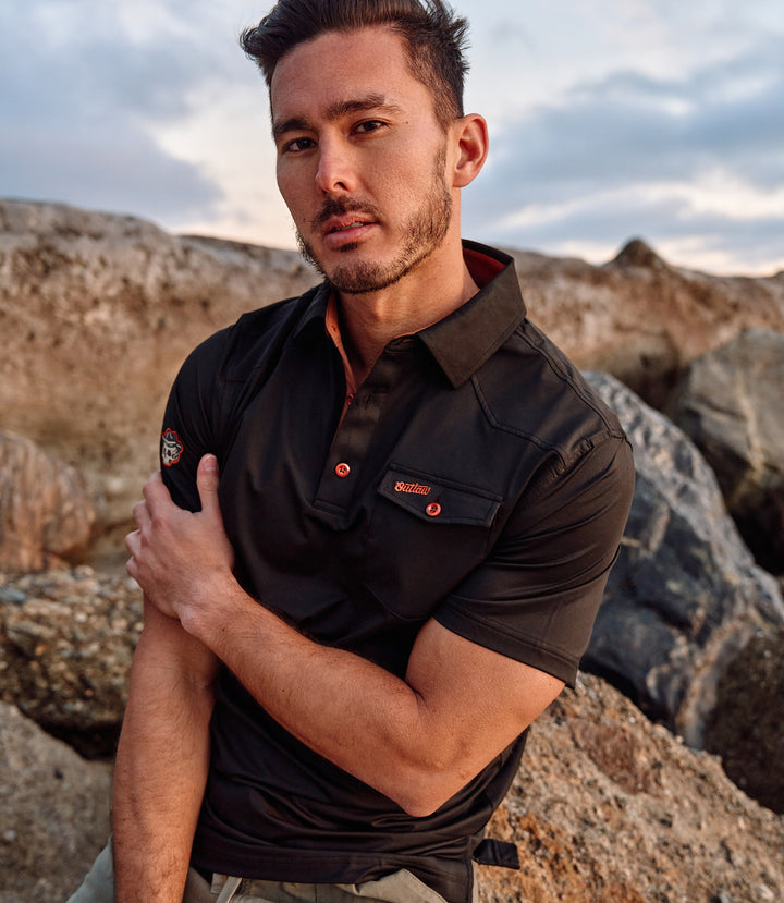 Outlaw TOUR Pocket Polo - Black &