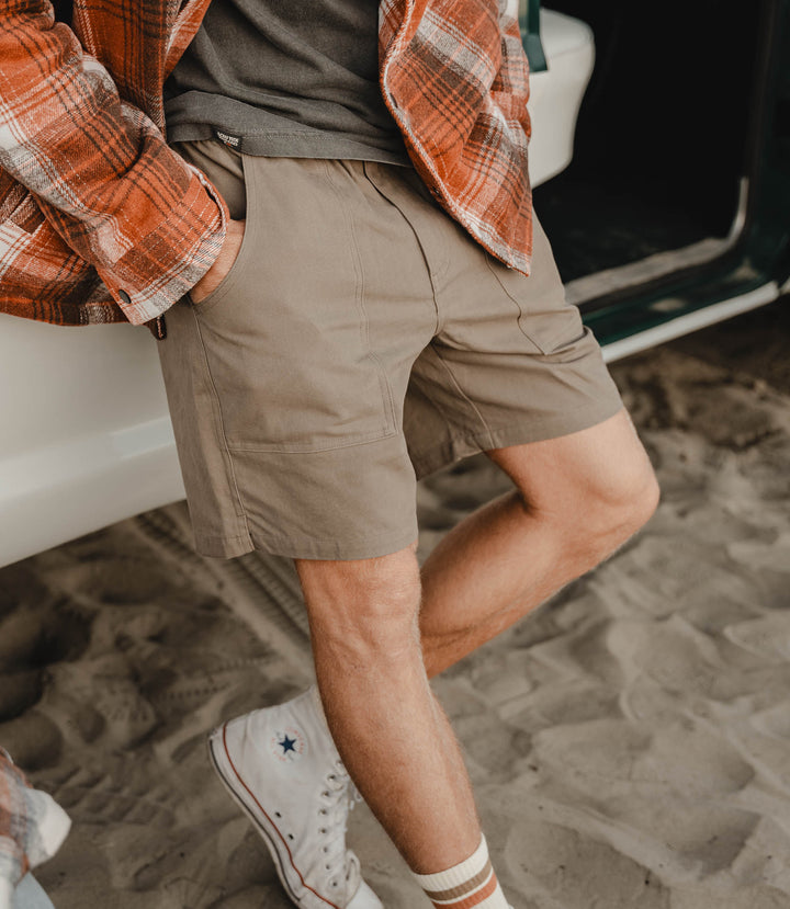 Savannah Tan Canvas Rambler Shorts