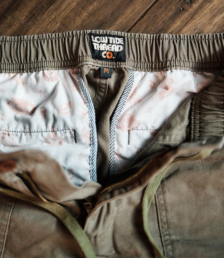 Savannah Tan Canvas Rambler Shorts
