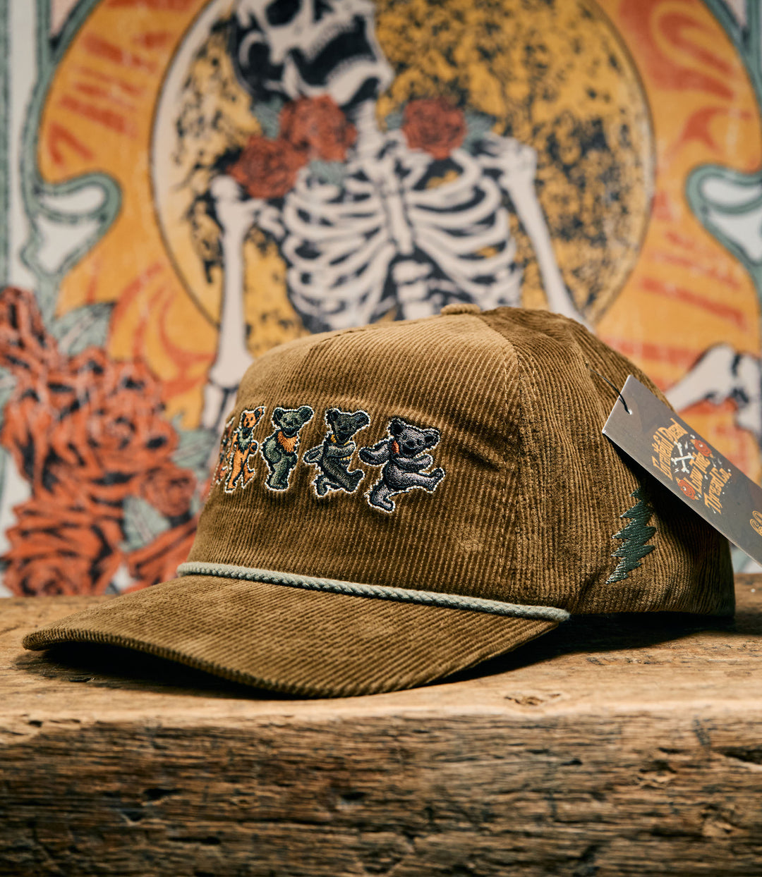 Grateful Dead Dancing Bears Corduroy Snapback (60th Anniversary Edition)