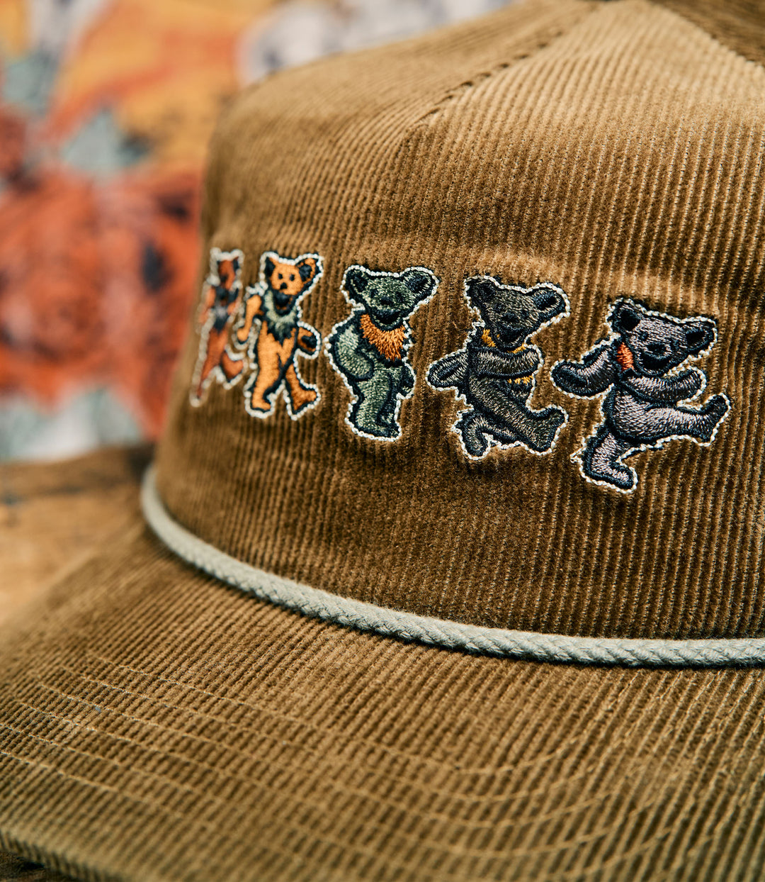 Grateful Dead Dancing Bears Corduroy Snapback (60th Anniversary Edition)