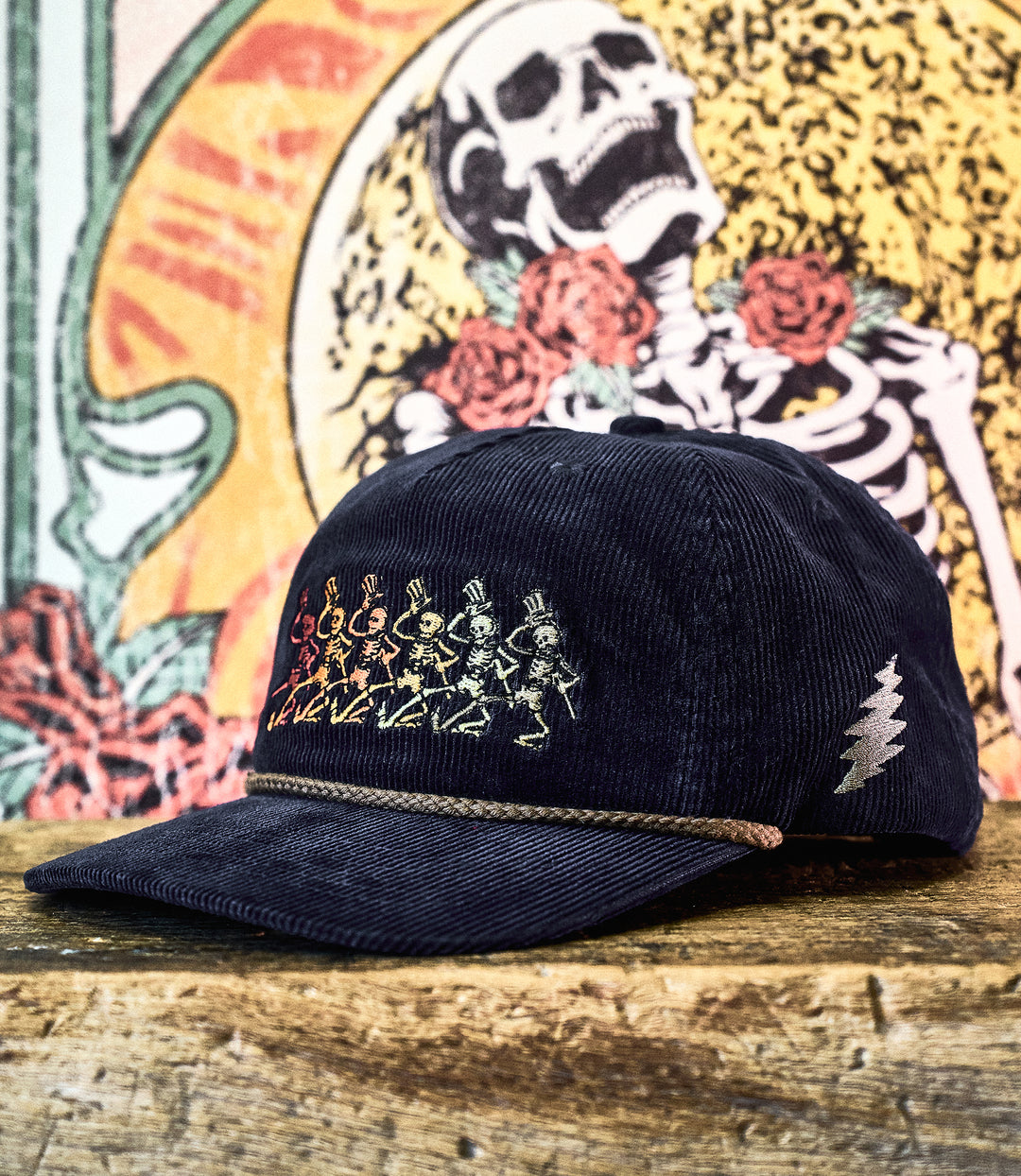 Grateful Dead Dancing Skeleton Corduroy Snpaback