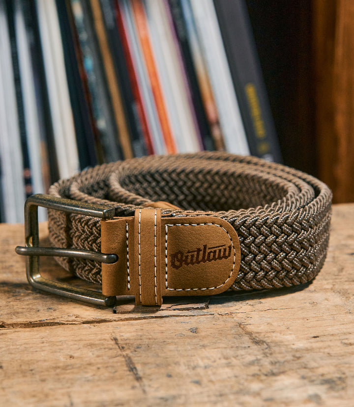 Outlaw Golf Braided Belt - Desert Palm