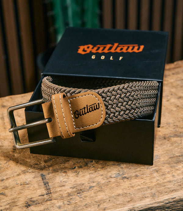 Outlaw Golf Braided Belt - Desert Palm