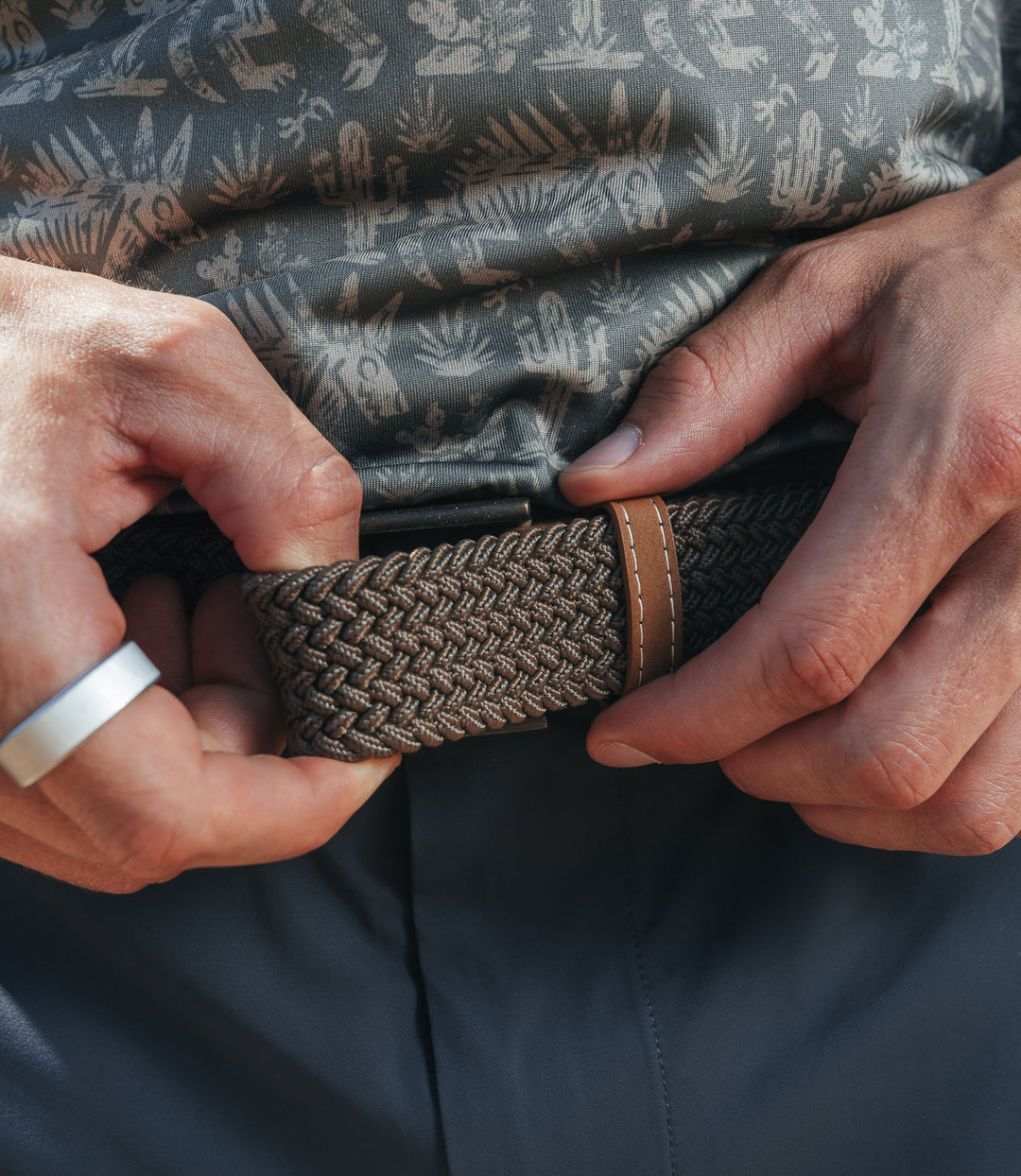 Outlaw Golf Braided Belt - Desert Palm