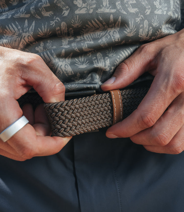Outlaw Golf Braided Belt - Desert Palm