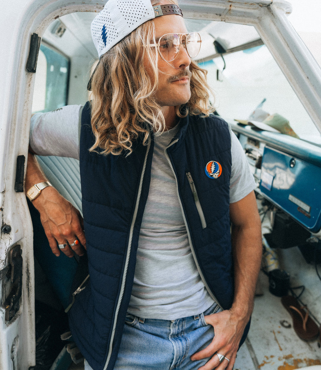 Grateful Dead SYF Navy Sierra Vest (60th Anniversary Edition)