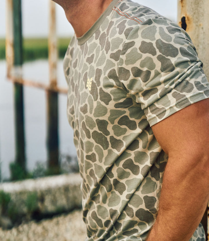 Trailcoast SS Marsh Camo UPF Tech Tee