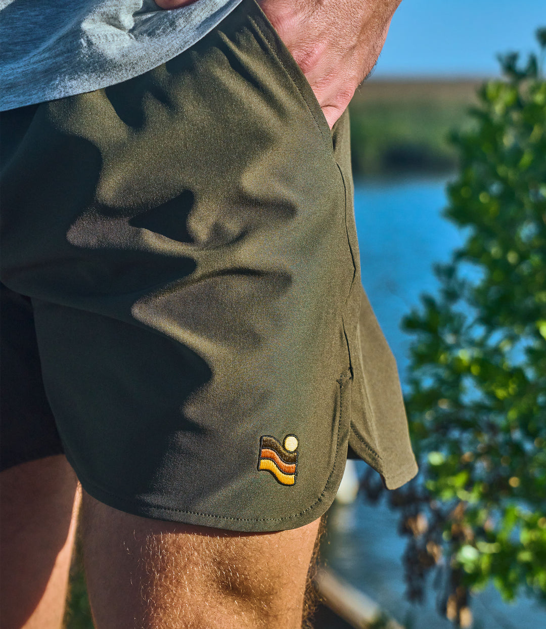Trailcoast Rip Tide Trunks - Midnight Moss