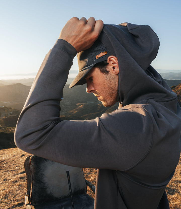 Outlaw Golf highline™ Pullover - Charcoal heather