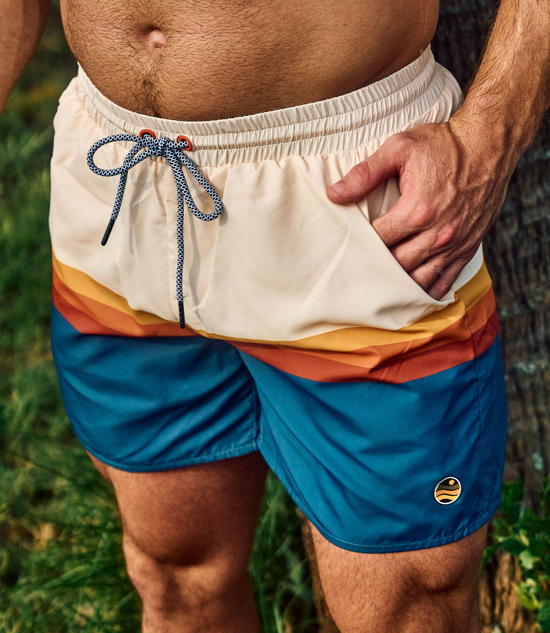 Trailcoast Volley Trunks - Retro Stripes