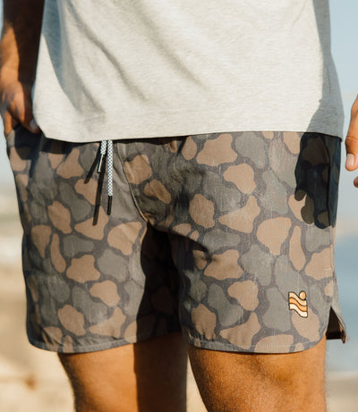 Trailcoast Rip Tide Trunks - Washed Camouflage Pattern