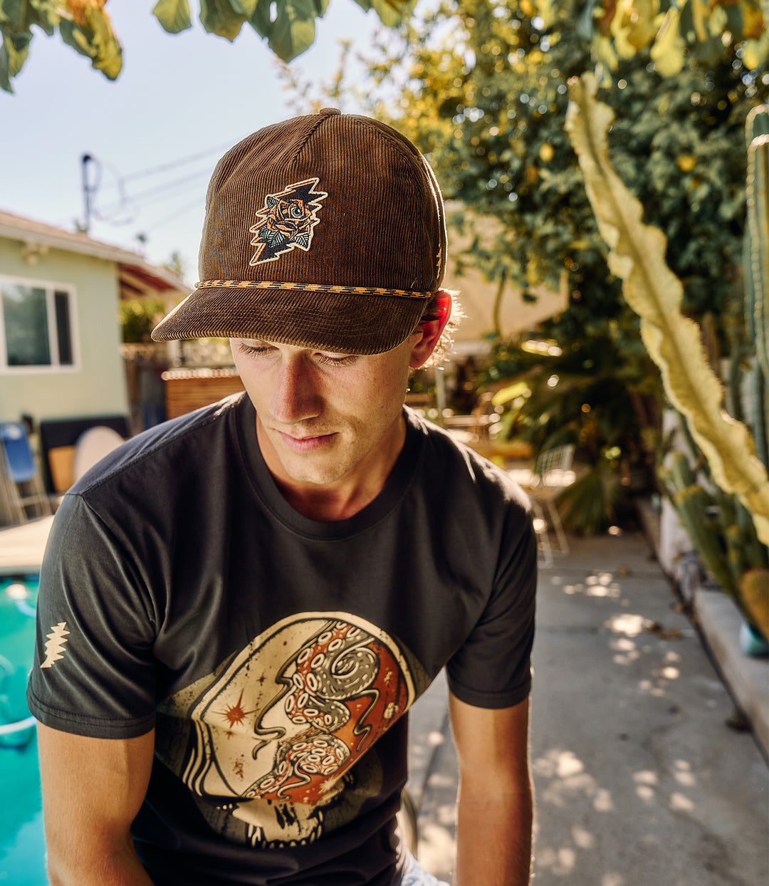 Grateful Dead Rose Bolt Corduroy Snapback (60th Anniversary Edition)