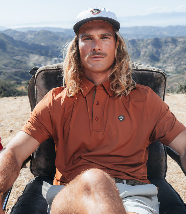Outlaw Golf Tour Polo V2 - Rust