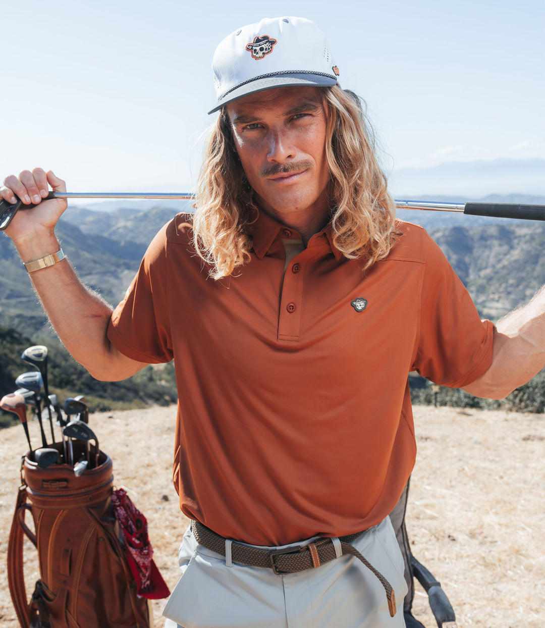 Outlaw Golf Tour Polo V2 - Rust