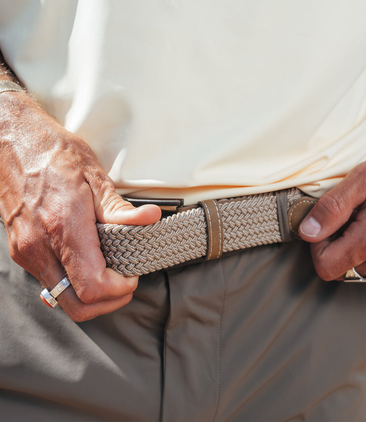Outlaw Golf Braided Belt - Sand