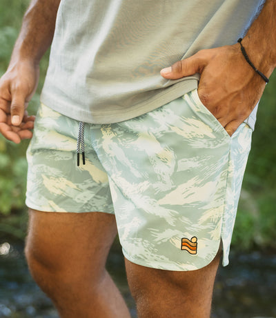 Trailcoast Rip Tide Trunks - Seafade Pattern