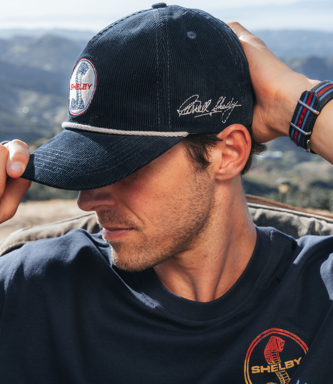 Shelby Snake Logo Corduroy Snapback