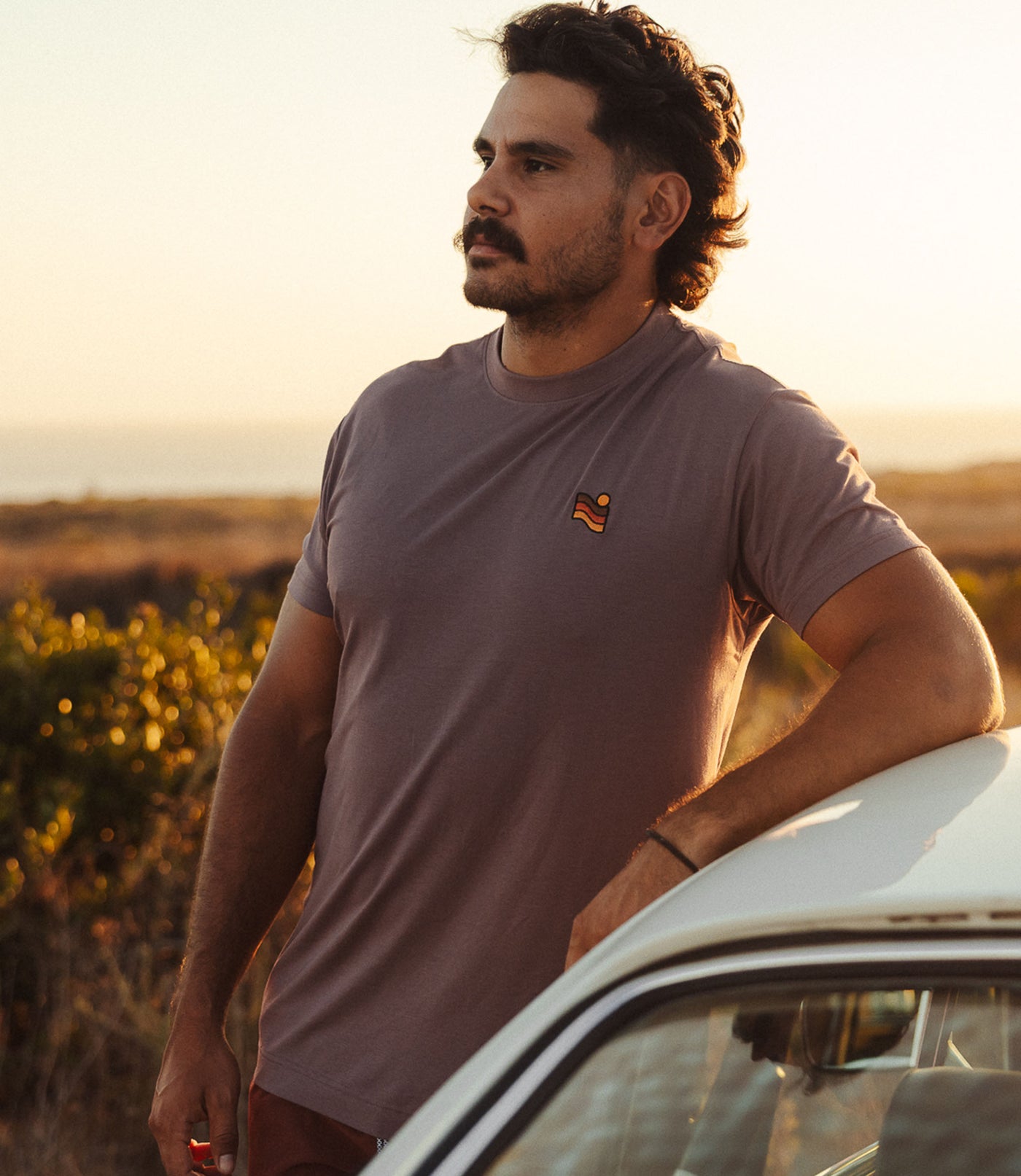 Trailcoast performance Tee - Purple Sage